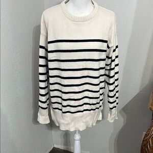 Black and cream sweater